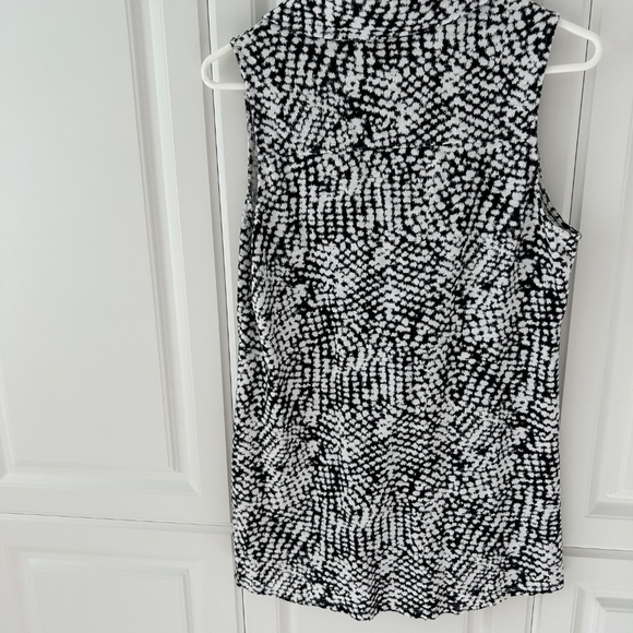 Soma Sleeveless Button Down Top Abstract Print Collared Blouse Small - Picture 3 of 4